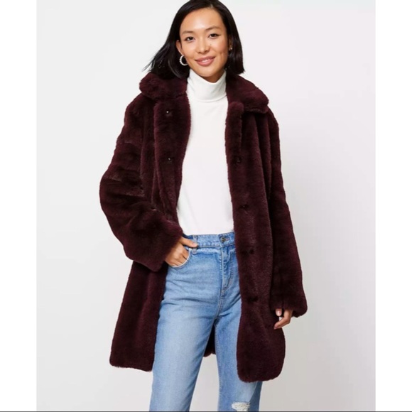 LOFT Jackets & Blazers - NEW LOFT Faux Fur Coat